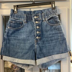 Express shortie extreme high rise shorts